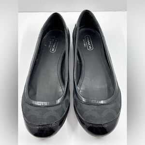 Coach Women's Black Patterned Flats